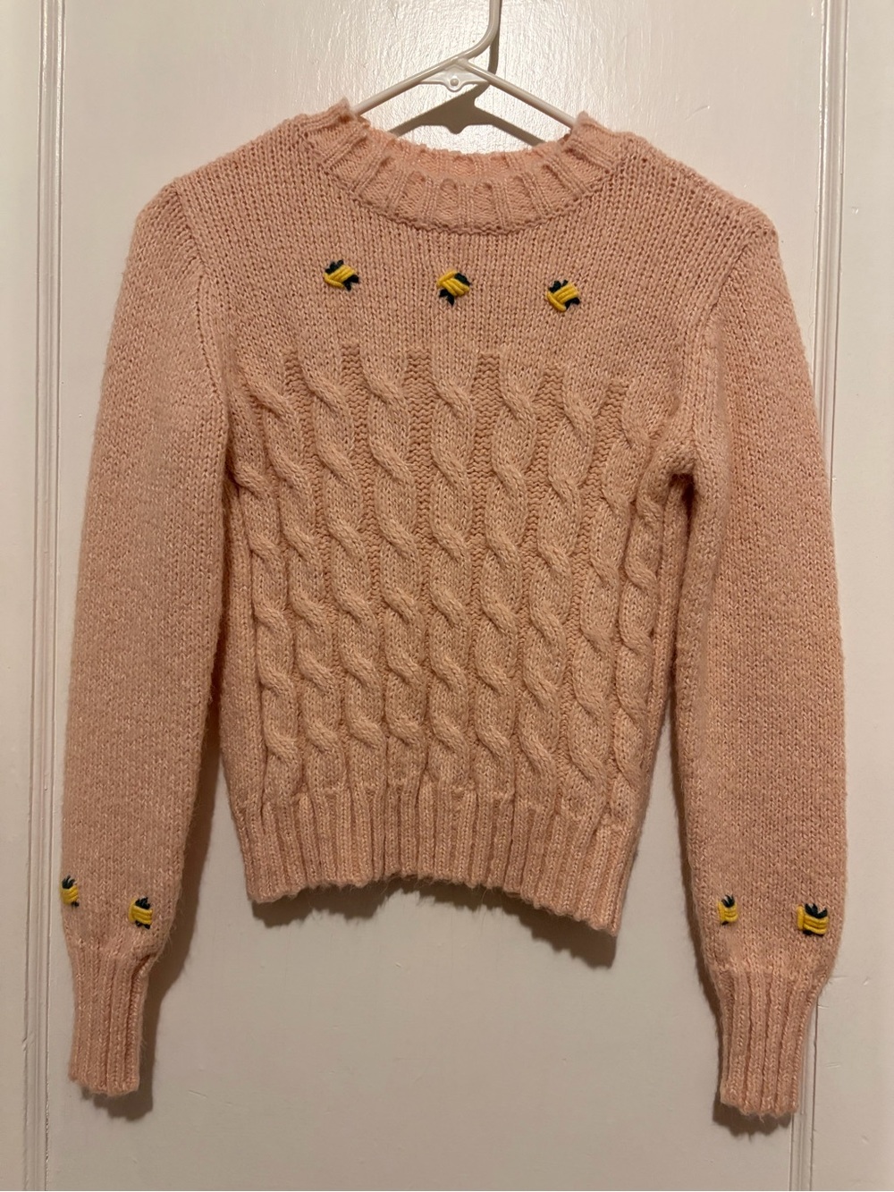 Forever 21 Girls Pink Cable-knit Sweater